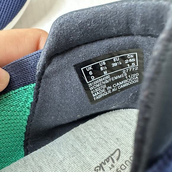 Womans Clarks cloudsteppers blue/green Carly wish ballet flats size 8.5M - Picture 9 of 9